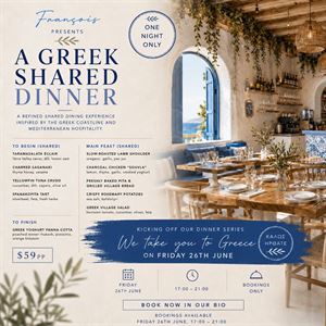 A Greek Shared Dinner at Francois Eatery 