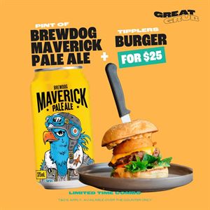 Burger and Beer Combo for $25