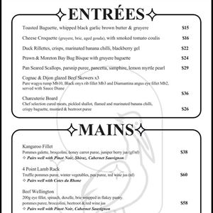 New menu