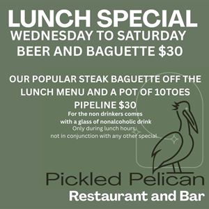 Beer and Steak Baguette lunch special