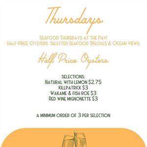 SEAFOOD THURSDAY