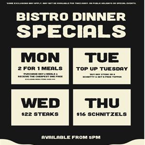 Bistro Dinner Specials at The Valley Brewhouse