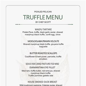 6 course truffle menu