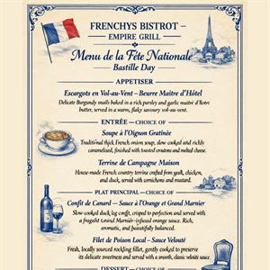Bastille Day at Frenchys Bistrot at Empire Grill