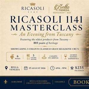 An Evening in Tuscany: A Masterclass Wine Dinner