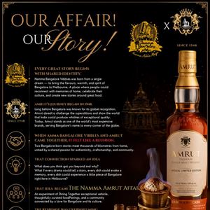 BANGALORE AFTER DARK (whiskey tasting menu) 