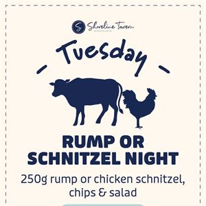 Tuesday Rump or Schnitzel Night