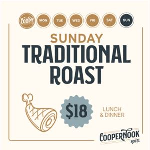 Sunday Roast at Coopernook Hotel