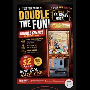 DOUBLE CHANCE CLAW MACHINE 