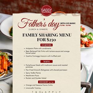 Father's Day Menu